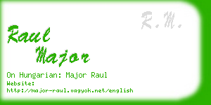 raul major business card